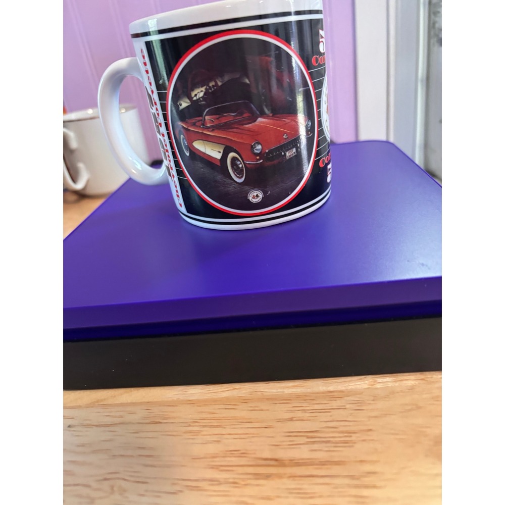 Vintage 1957 Chevrolet Corvette Coffee Mug Red Chevy Classic Car Collectible